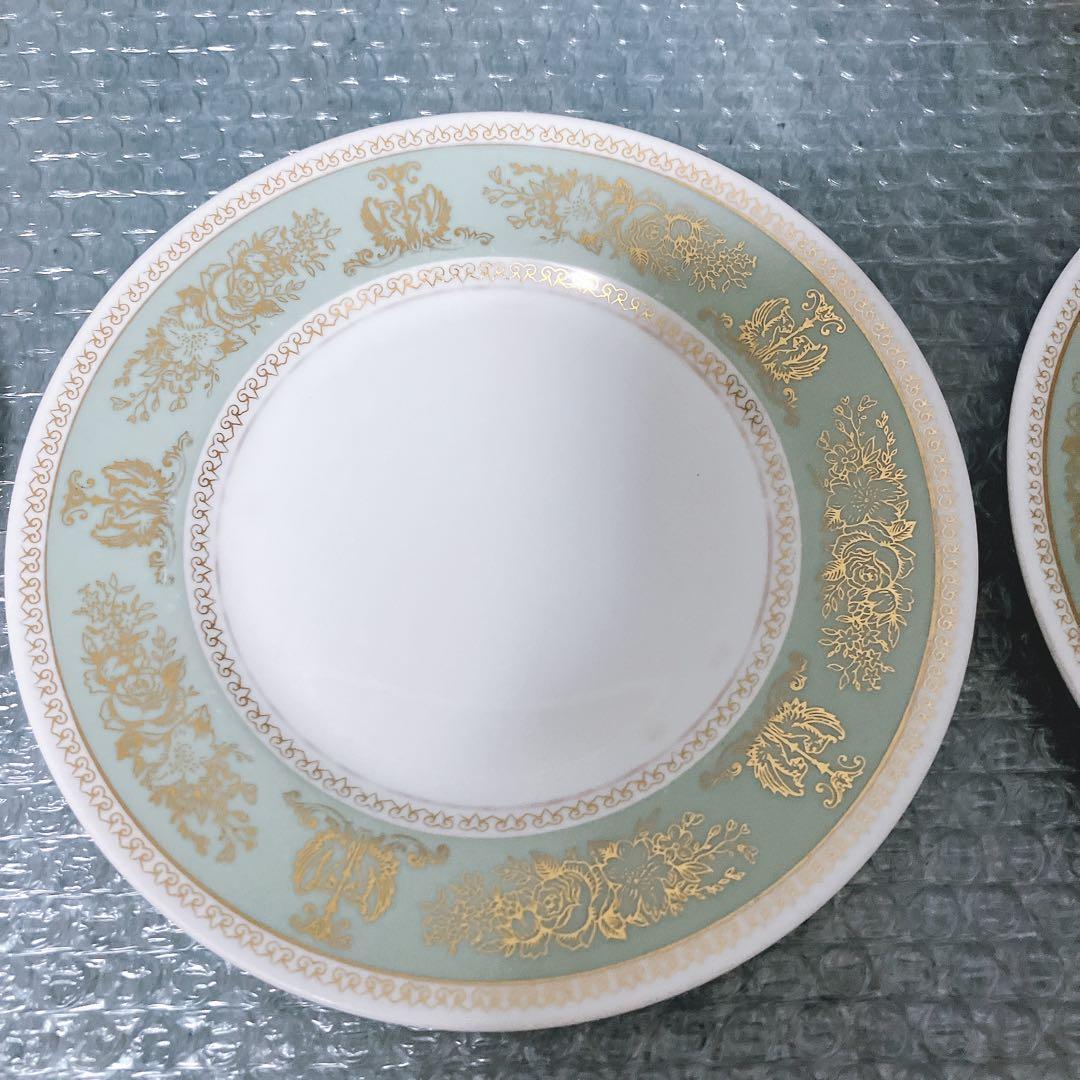 【希少】ウェッジウッド コロンビア セージグリーン プレート 11枚