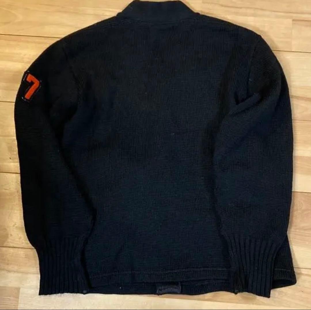 希少　50s roper knitting レタードカーディガン　ブラック　38