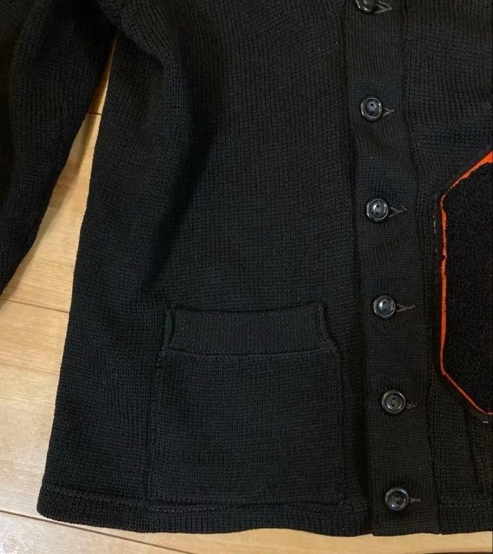 希少　50s roper knitting レタードカーディガン　ブラック　38