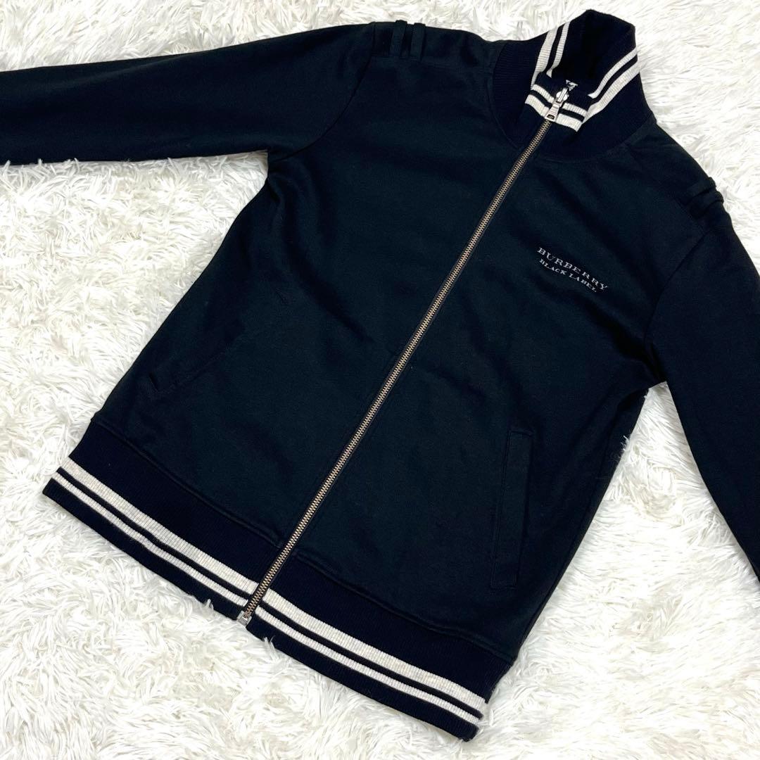 美品✨バーバリーブラックレーベル リバーシブルブルゾン 千鳥格子 ブラック M