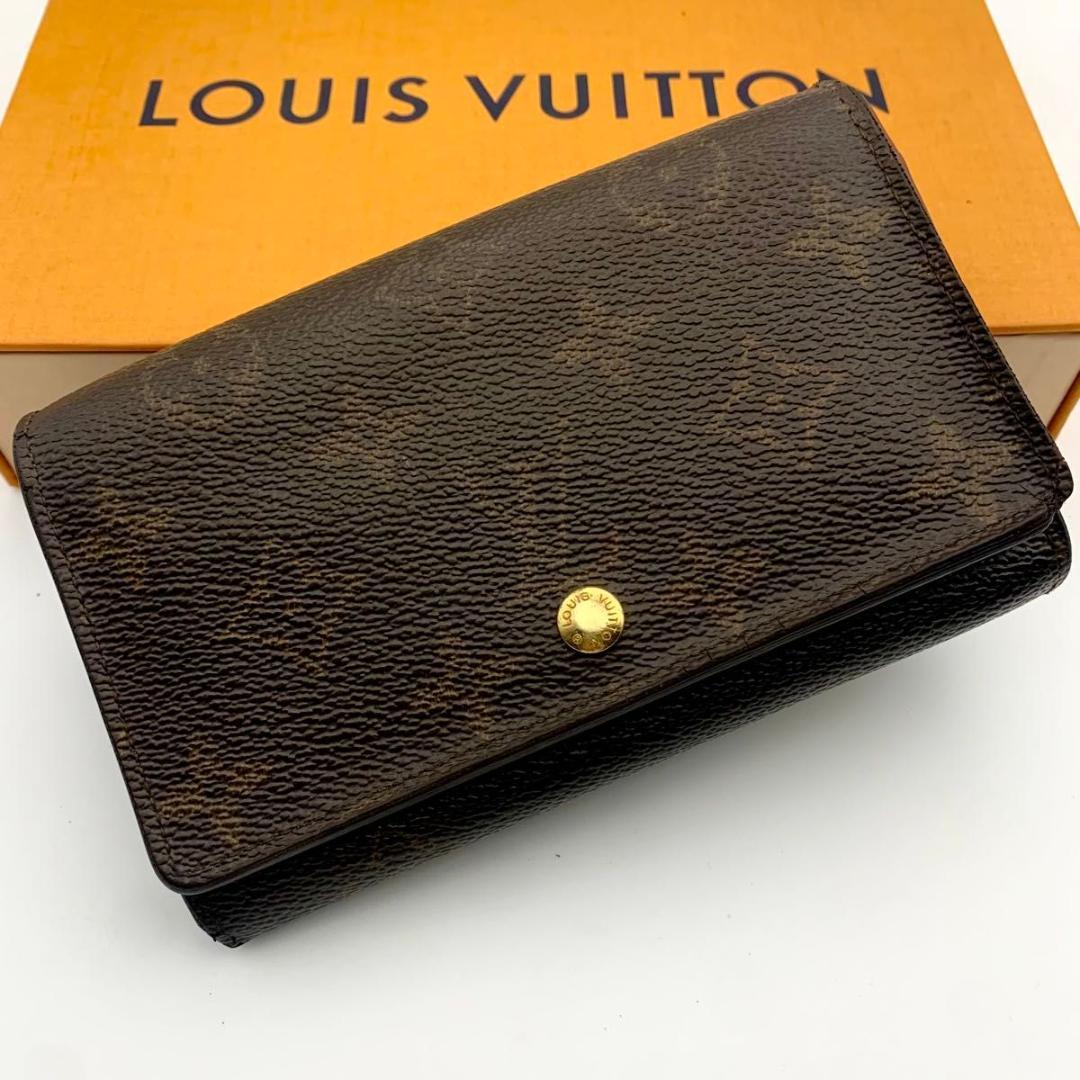 鑑定済み ルイヴィトン ポルトモネ ビエ トレゾール 財布 ミニ L字ファスナー