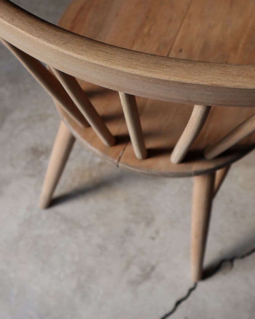 ビーチ材のハイバックチェア　古道具 古家具 アンティークチェア カフェ 洋館