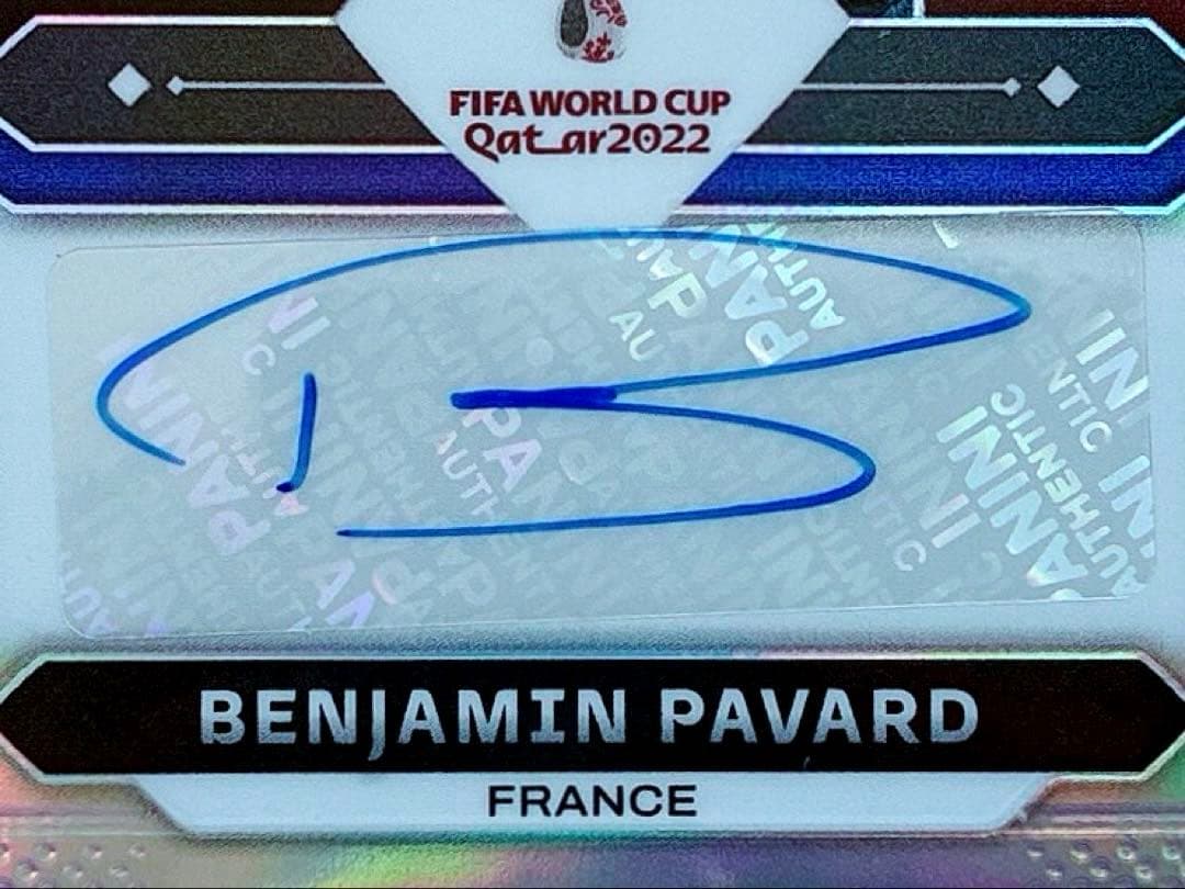 2022 カタールW杯カード ベンジャミン・パバール 直筆サインカード /199