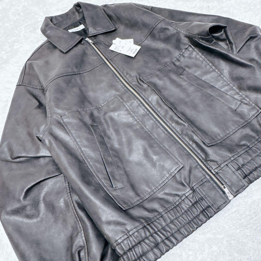 【新品】PAGE BOY サンドヴィンテージレザーブルゾン ジャケット ブラック