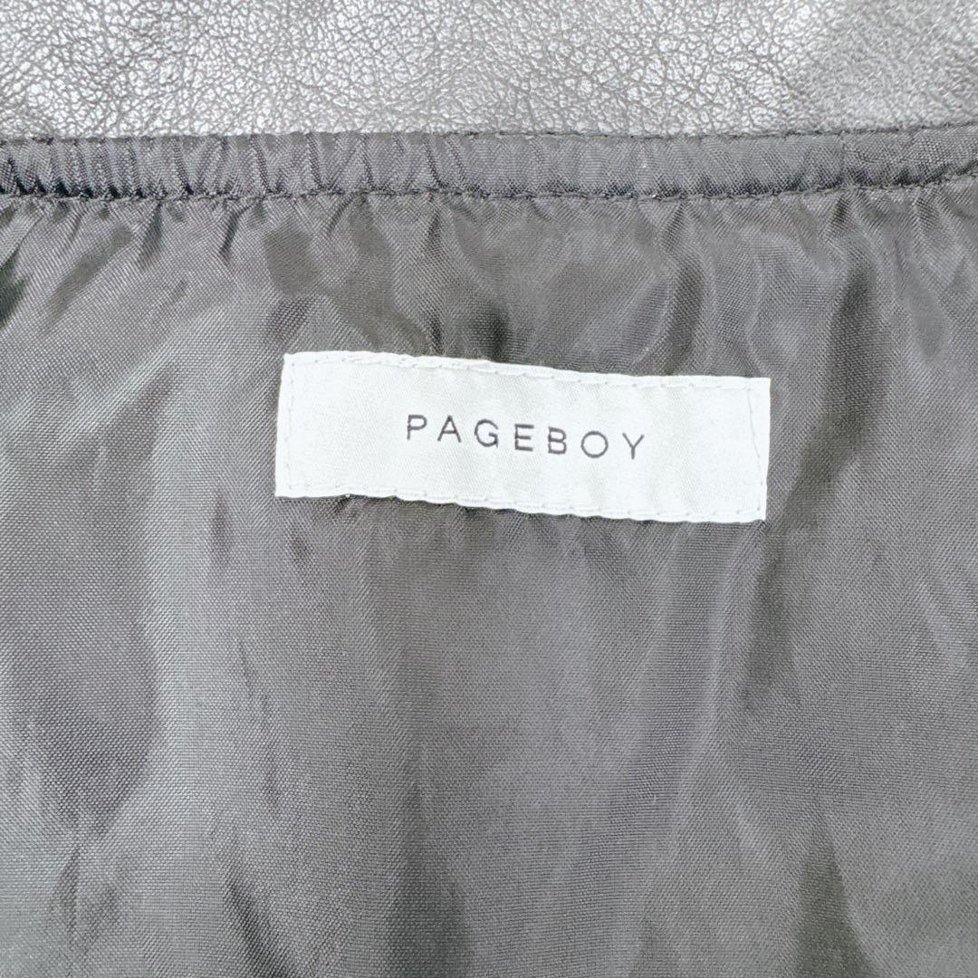 【新品】PAGE BOY サンドヴィンテージレザーブルゾン ジャケット ブラック