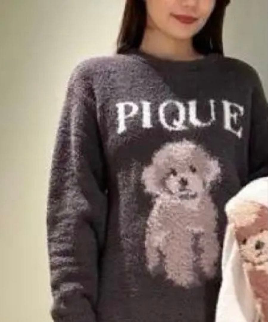 新品タグ付 ジェラートピケ トイプードル ジャガードプルオーバー オンライン限定