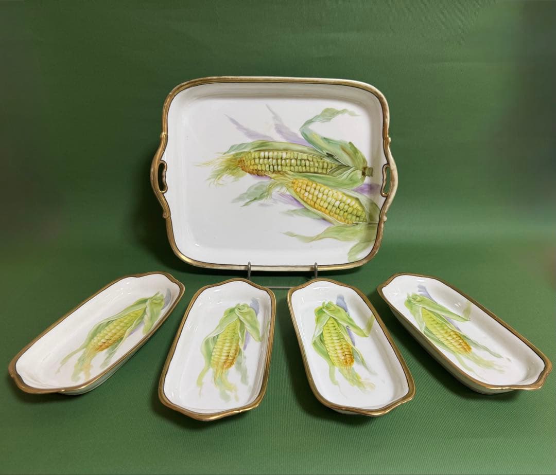 希少 オールドノリタケ とうもろこし絵 セット