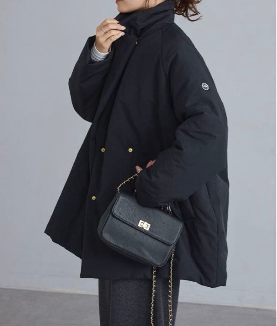 《新品タグ付き》ピュアルセシン 中綿テーラードコート ブラック