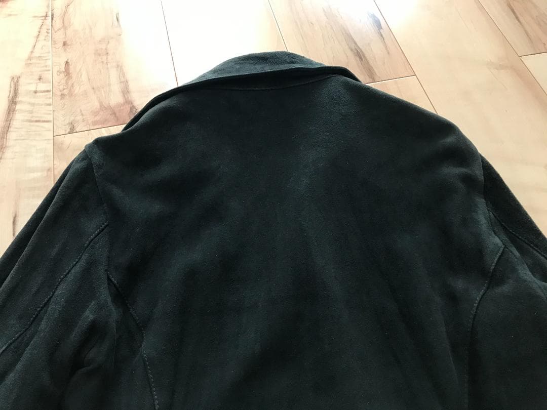シェラック　スエード　シャツ　レザー　ジャケット　黒　バックラッシュ好きにも