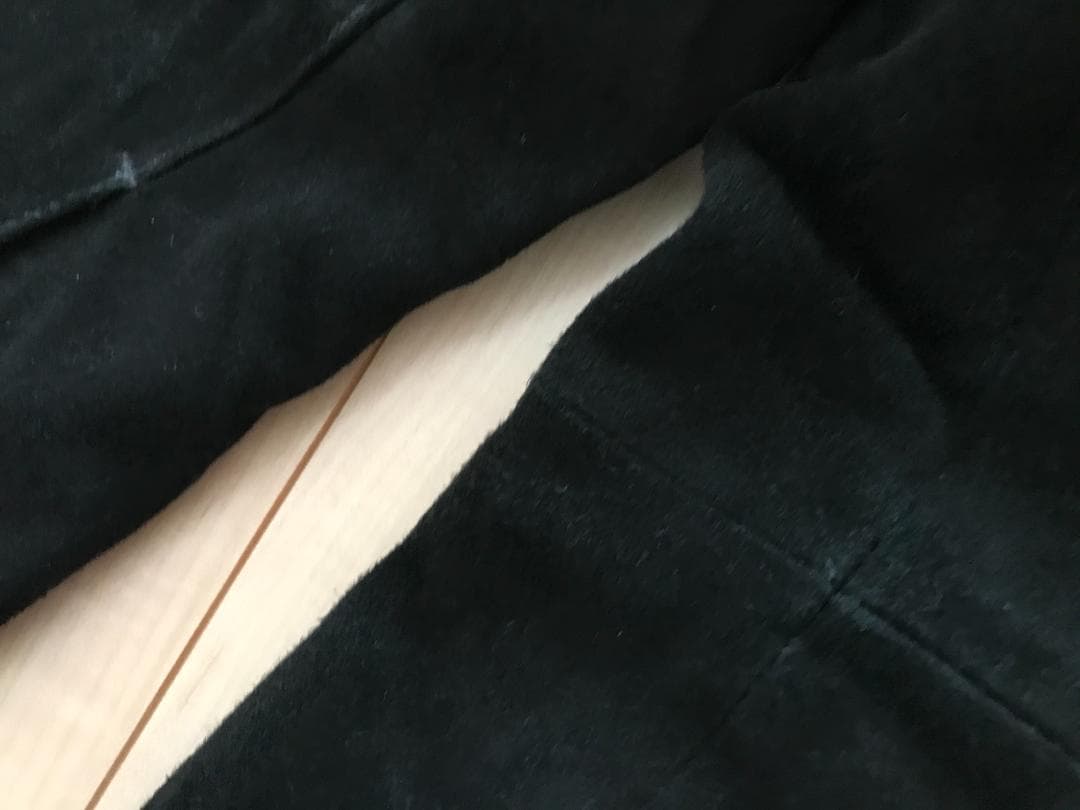 シェラック　スエード　シャツ　レザー　ジャケット　黒　バックラッシュ好きにも