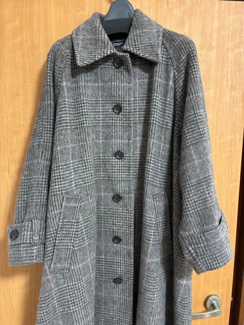 北欧、暮らしの道具店　かろやかに揺れるウールロングコート　M