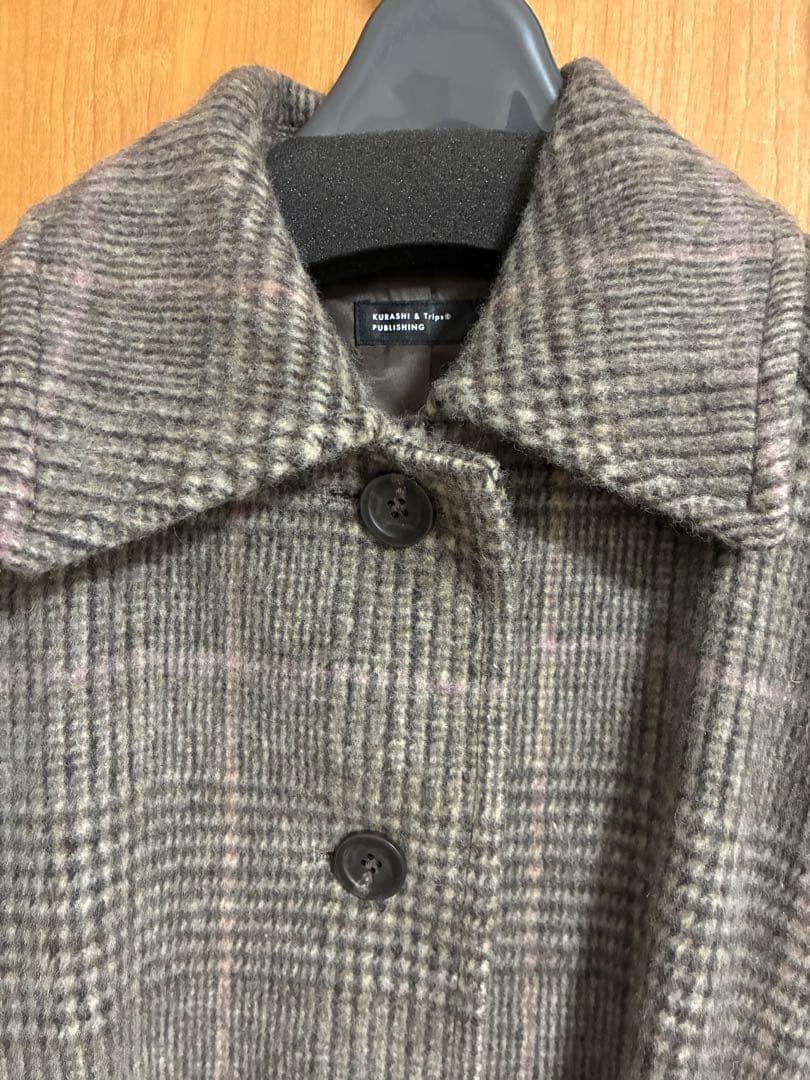 北欧、暮らしの道具店　かろやかに揺れるウールロングコート　M