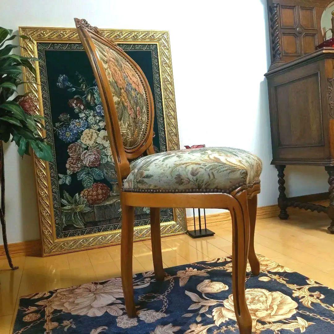 アンティーク　チェア　ゴブラン織りフランス製