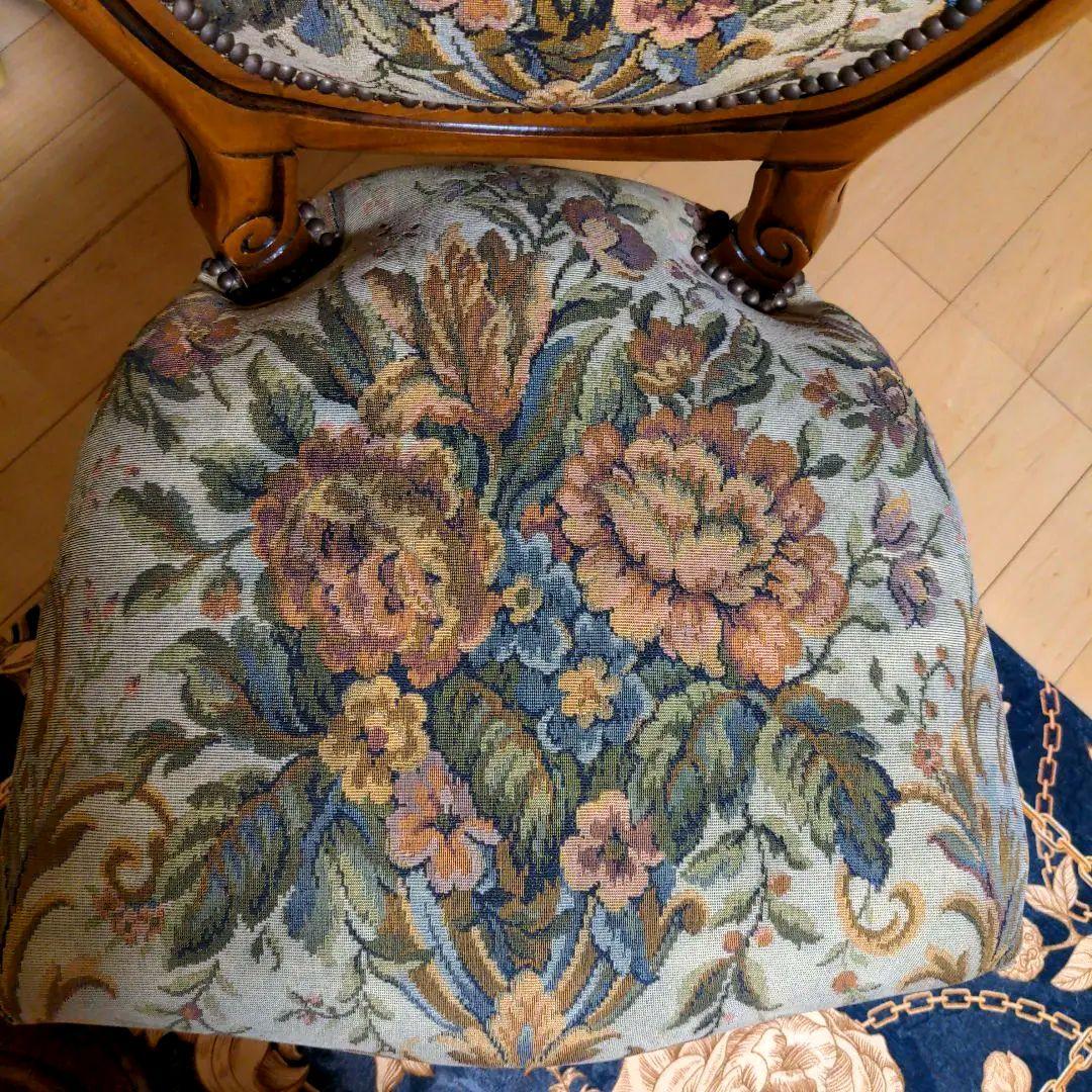アンティーク　チェア　ゴブラン織りフランス製