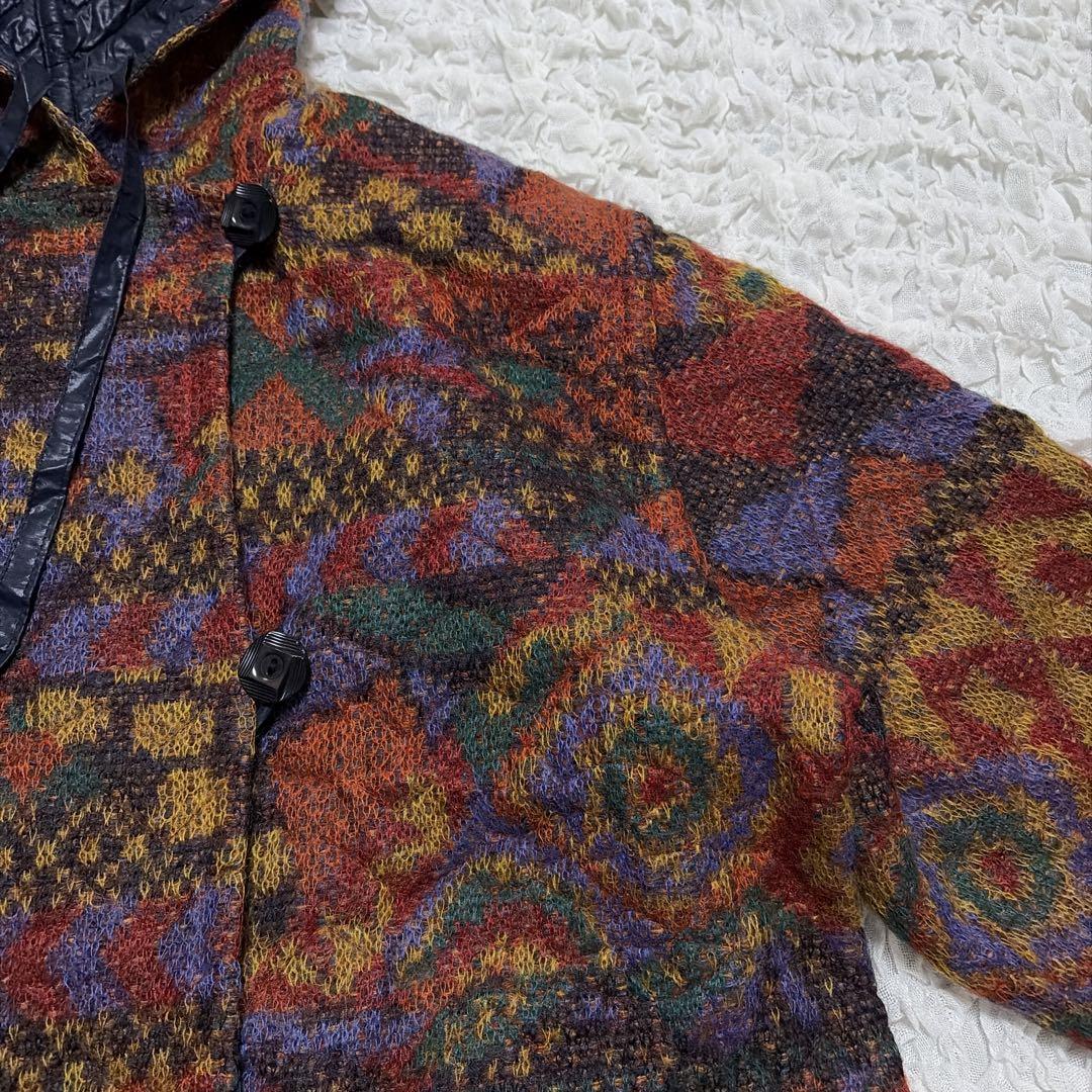 MISSONIミッソーニ モヘアリバーシブルコート キルティング オレンジタグ