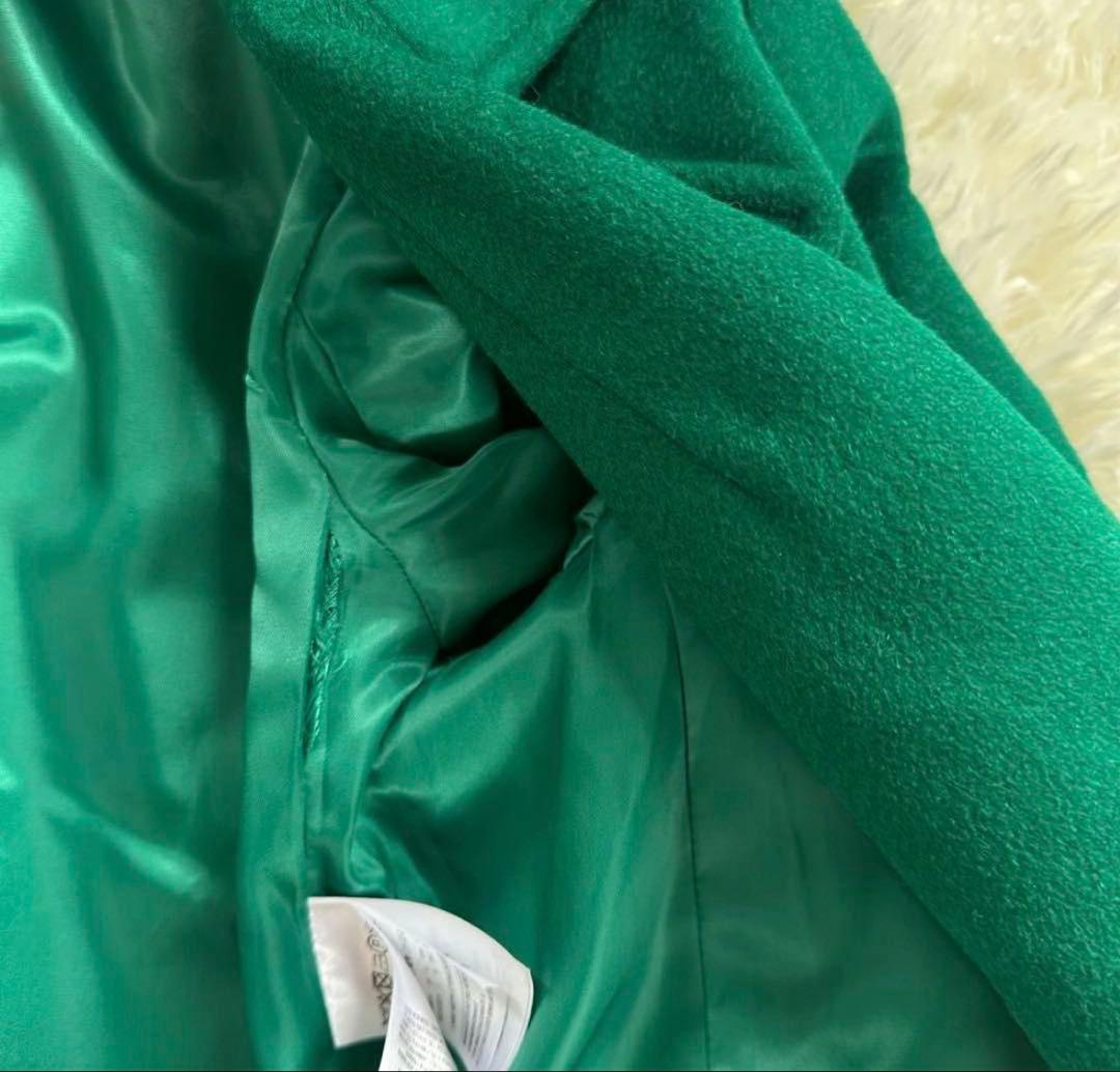 はっぱ　MAX&Co. ランウェイ ウールコートベルト付 グリーン