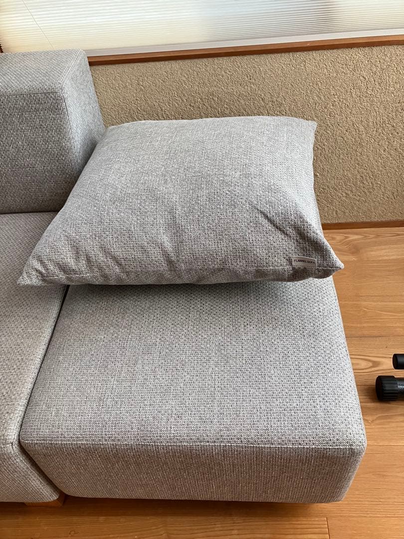 【2/2】 フランネルソファBRICKオットマン(クッション付き)