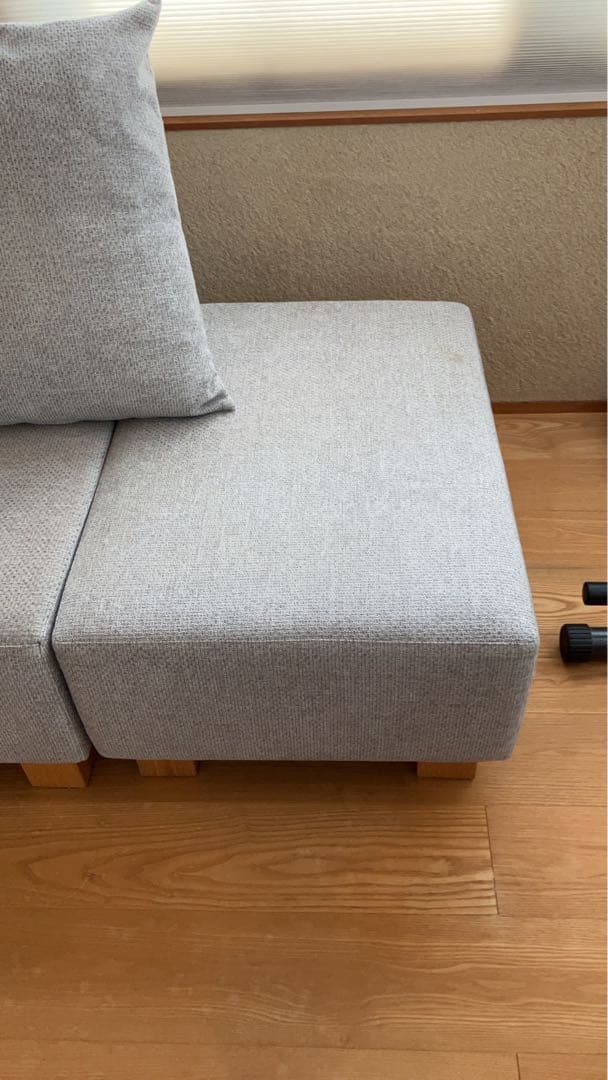 【2/2】 フランネルソファBRICKオットマン(クッション付き)