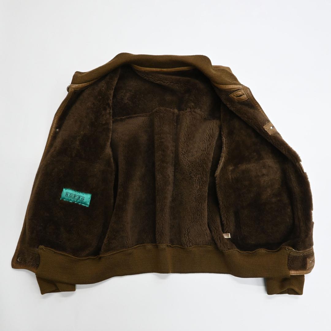 RUFFO ルッフォ ムートン ブルゾン ジャケット カーキ 48536\"
