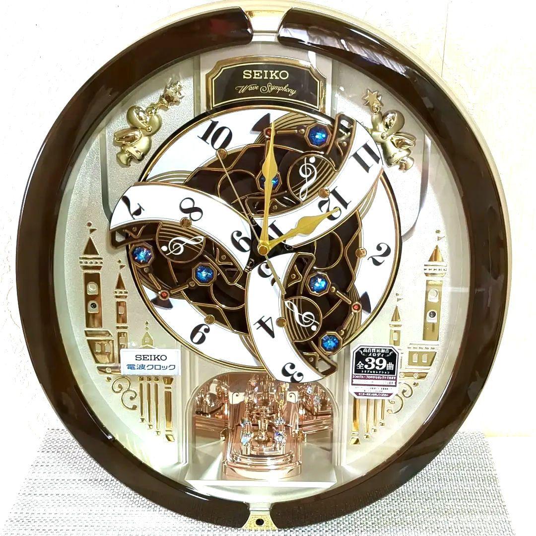 SEIKO　電波からくり掛時計　ウェーブシンフォニー　39曲　RE579B　美品