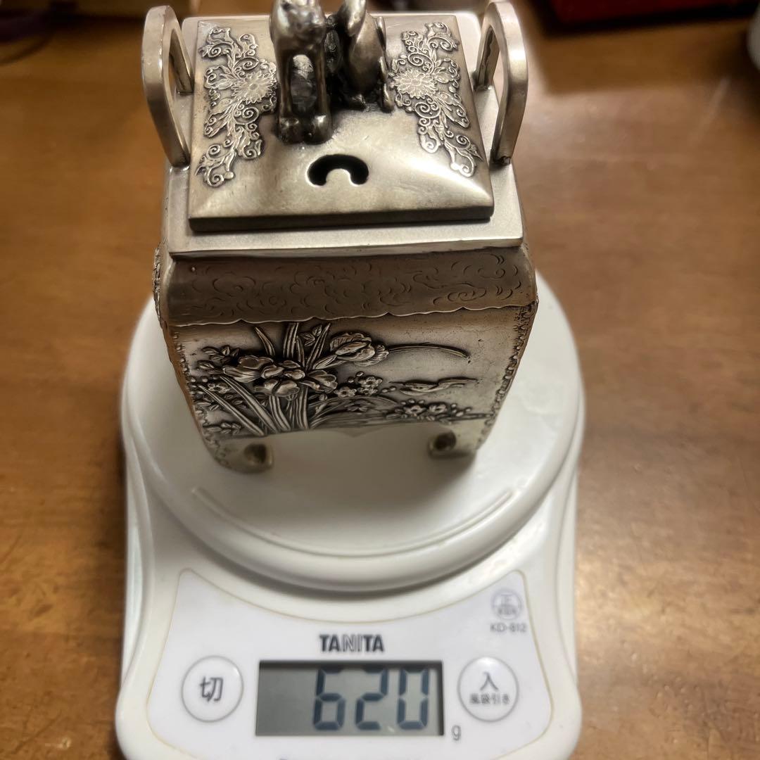 角型花鳥香炉　青鳳作