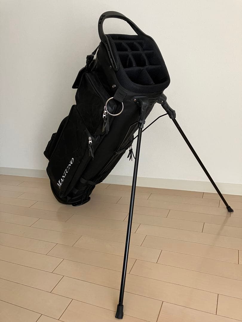 ★希少★☆MANIUNO マニウノ☆ 軽量レザー スタンド式キャディバッグ