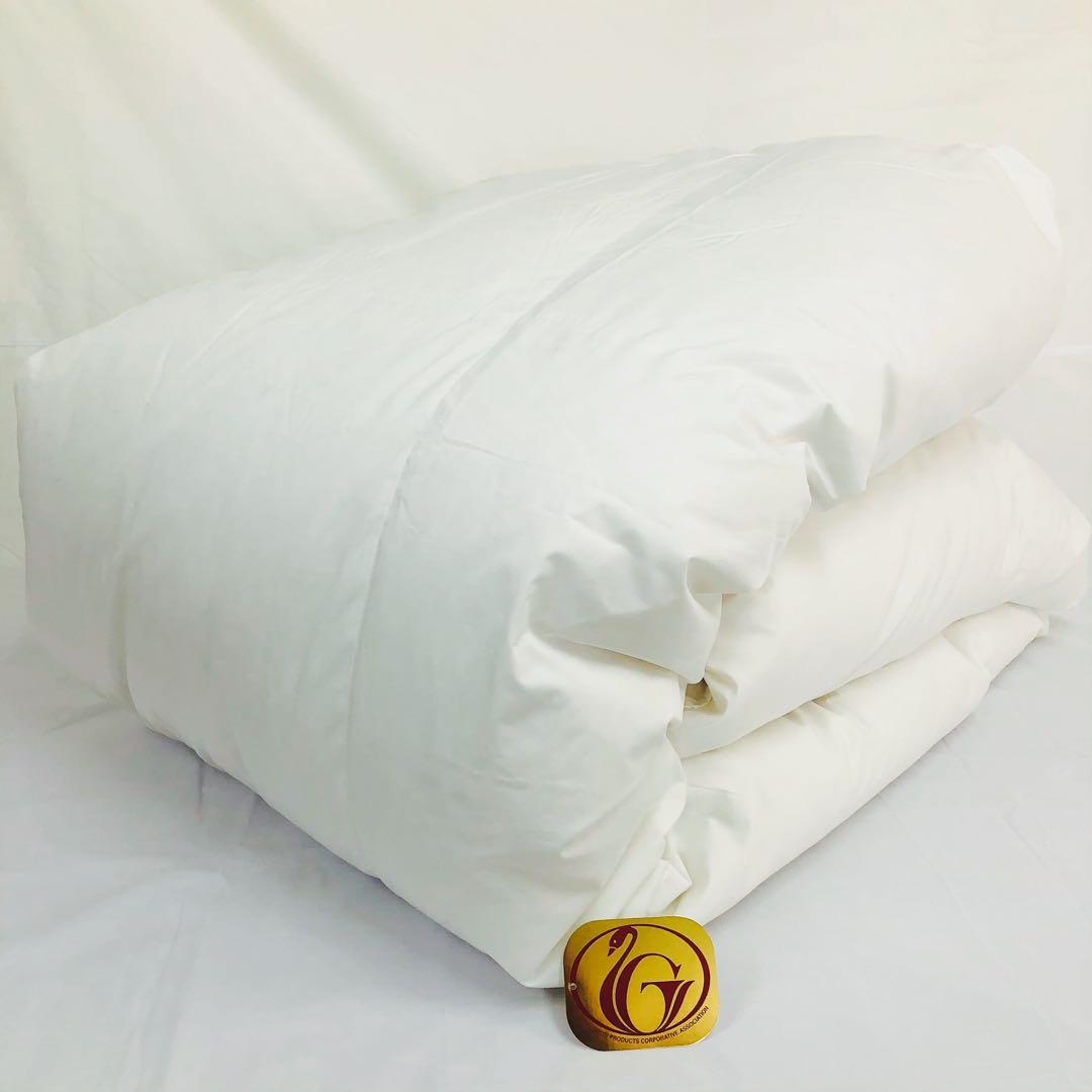 合掛け 羽毛布団 シングル ニューゴールドラベル 日本製 春 秋 用