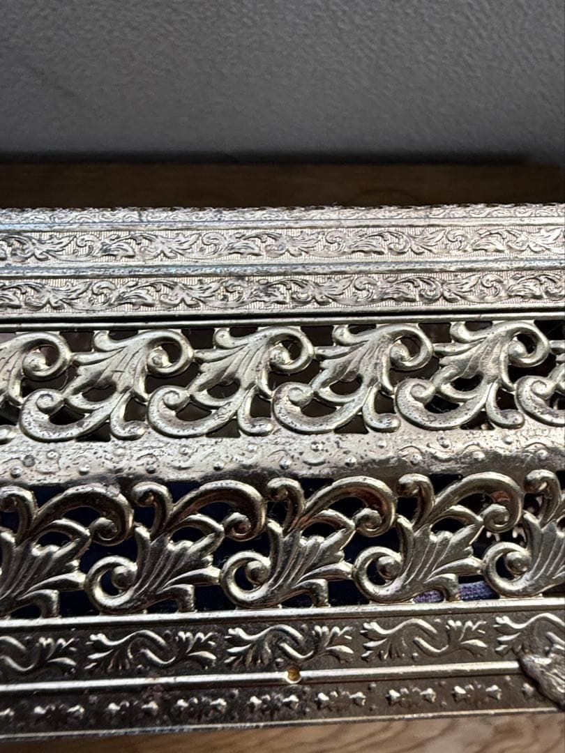 ヴィンテージ ジュエリーボックス べベルガラス アクセサリーケース