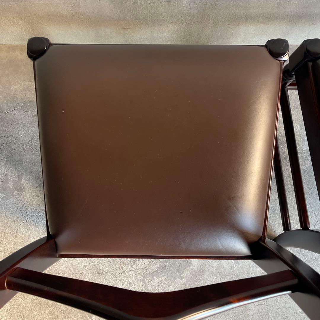 美品　北海道民芸家具　ダイニングチェア　2脚セット　王宮系