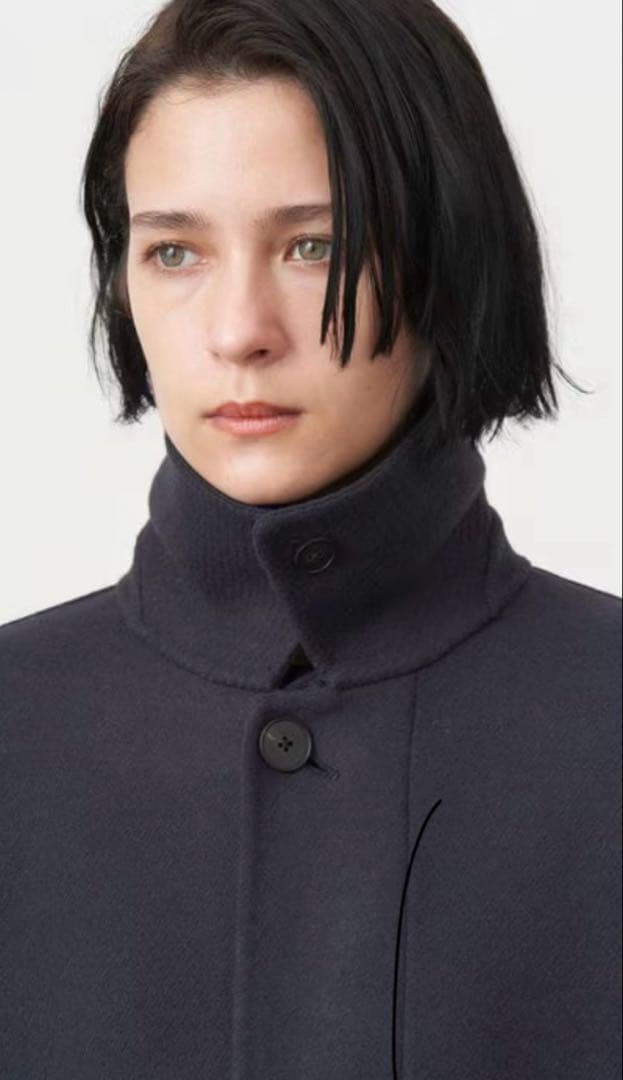 2024AW ATON エイトン バルマカンコート BLACK auralee