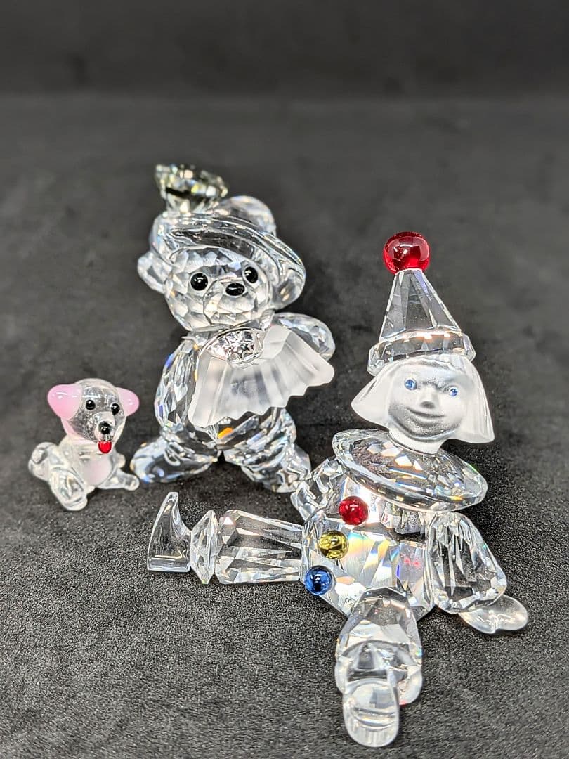 ピエロ　超美品　アコーディオンクリスベア　犬おまけ３点セット　スワロフスキー