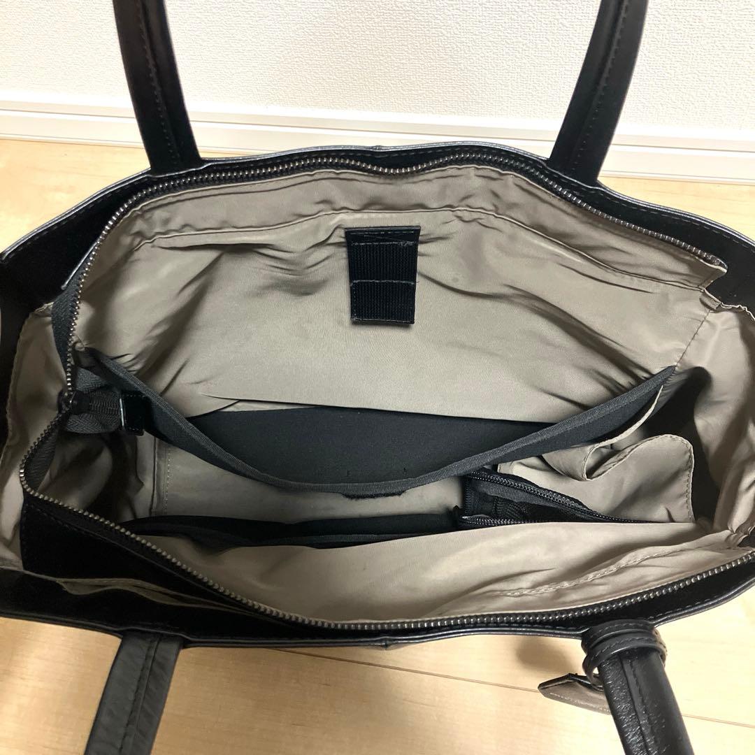 【美品】ユナイテッドアローズ グリーンレーベル レザー トートバッグ ブラック