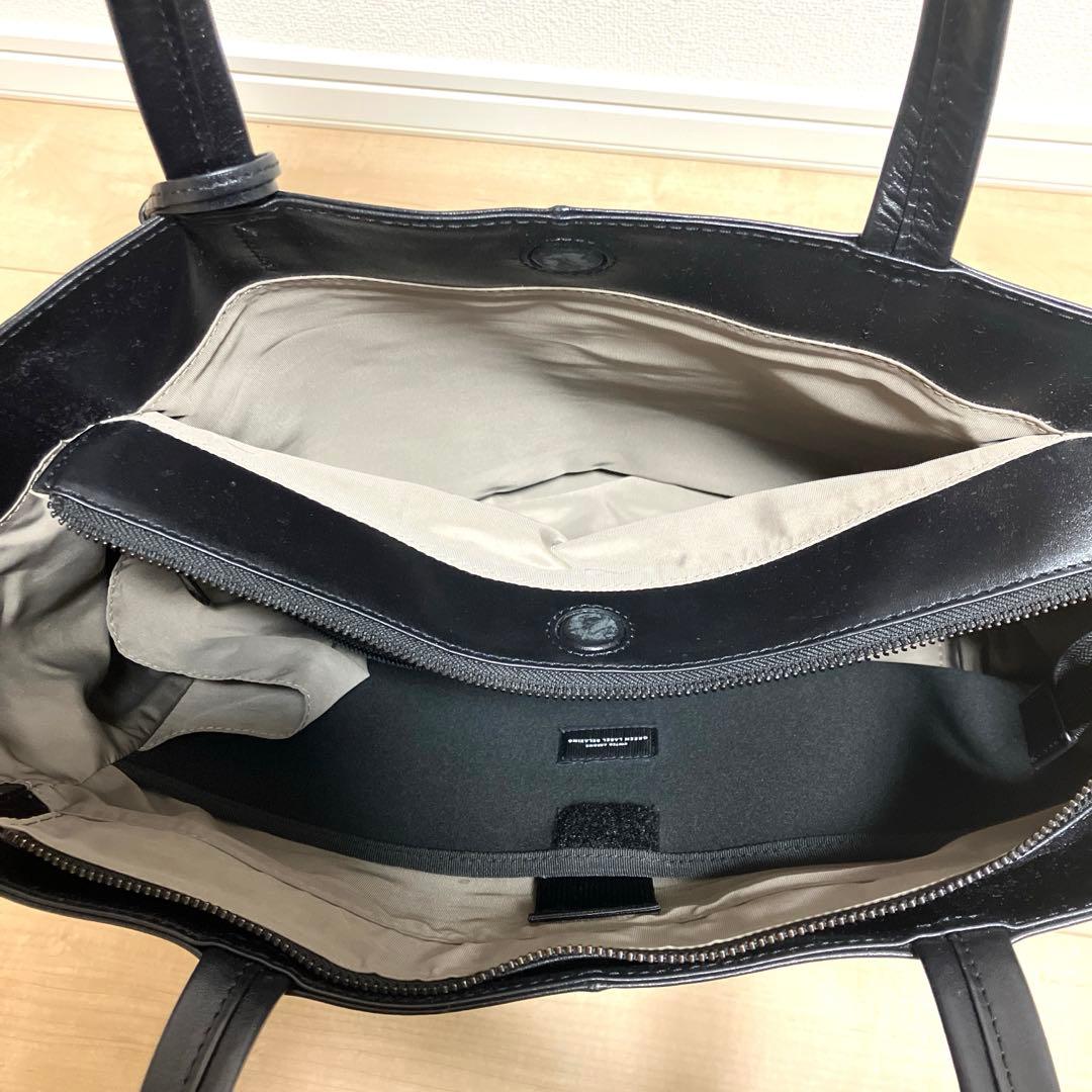 【美品】ユナイテッドアローズ グリーンレーベル レザー トートバッグ ブラック