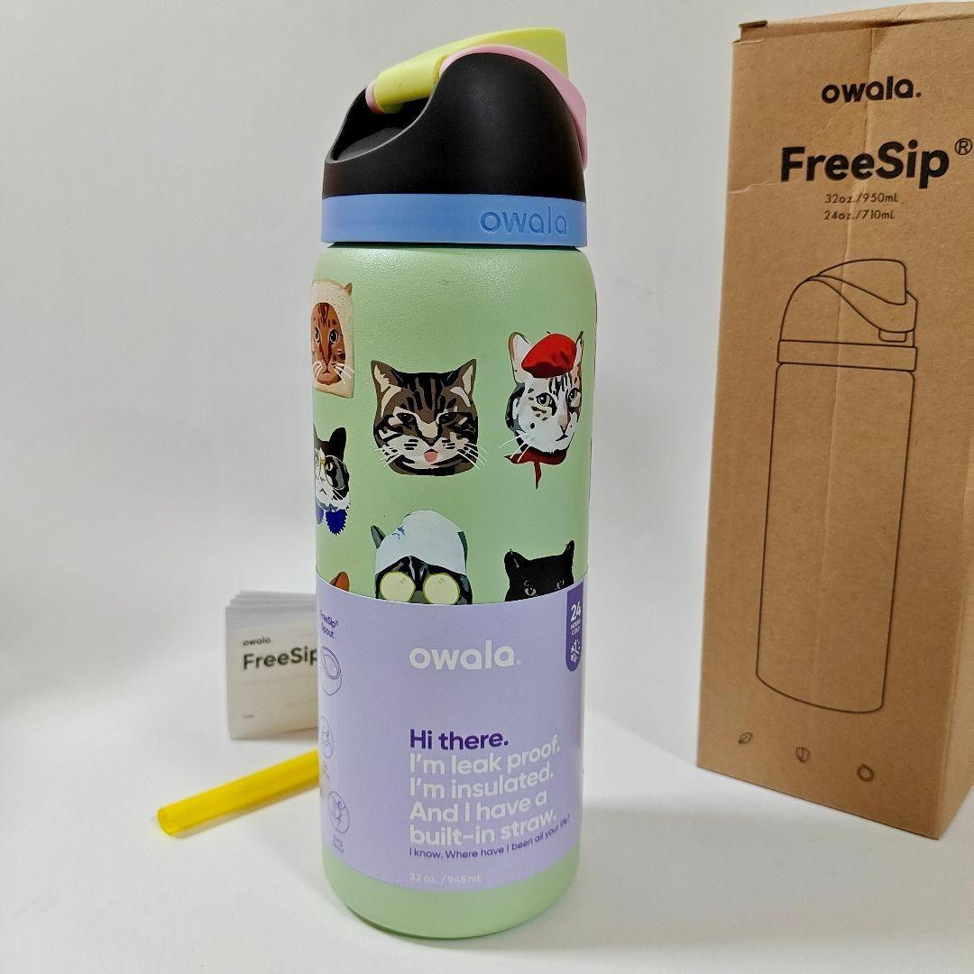 新品 Urban Outfitters限定 owala水筒 猫柄32oz