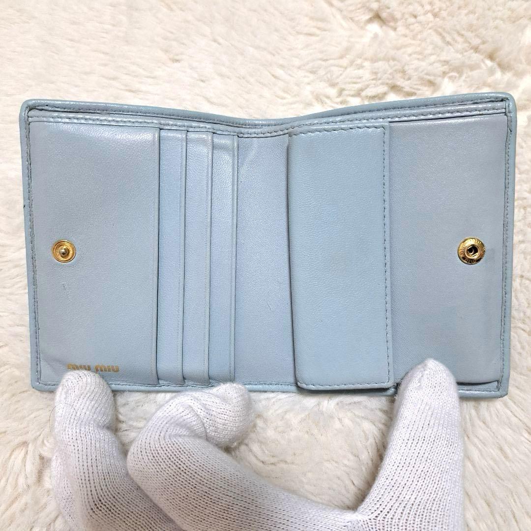 ✨美品　付属品完備✨ミュウミュウ　二つ折り　マテラッセ　クリスタル　ビジュー