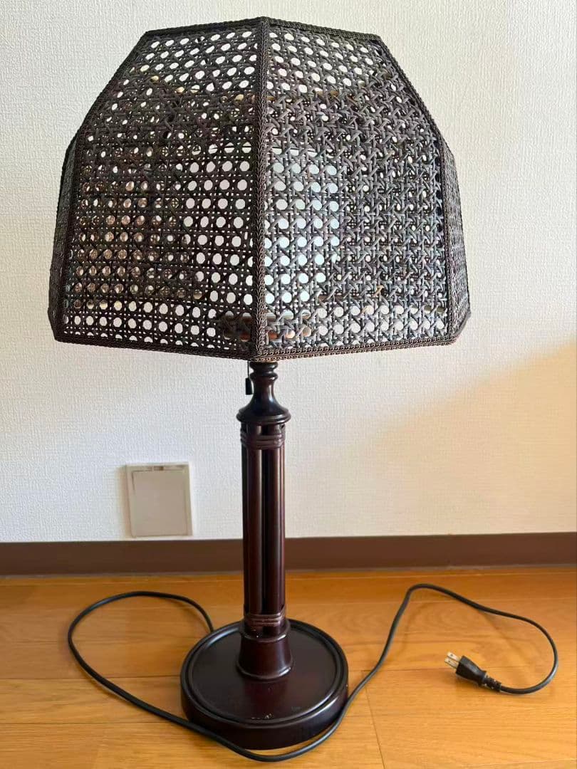 天然素材　籐　アンティークランプ　貴重　古美術品