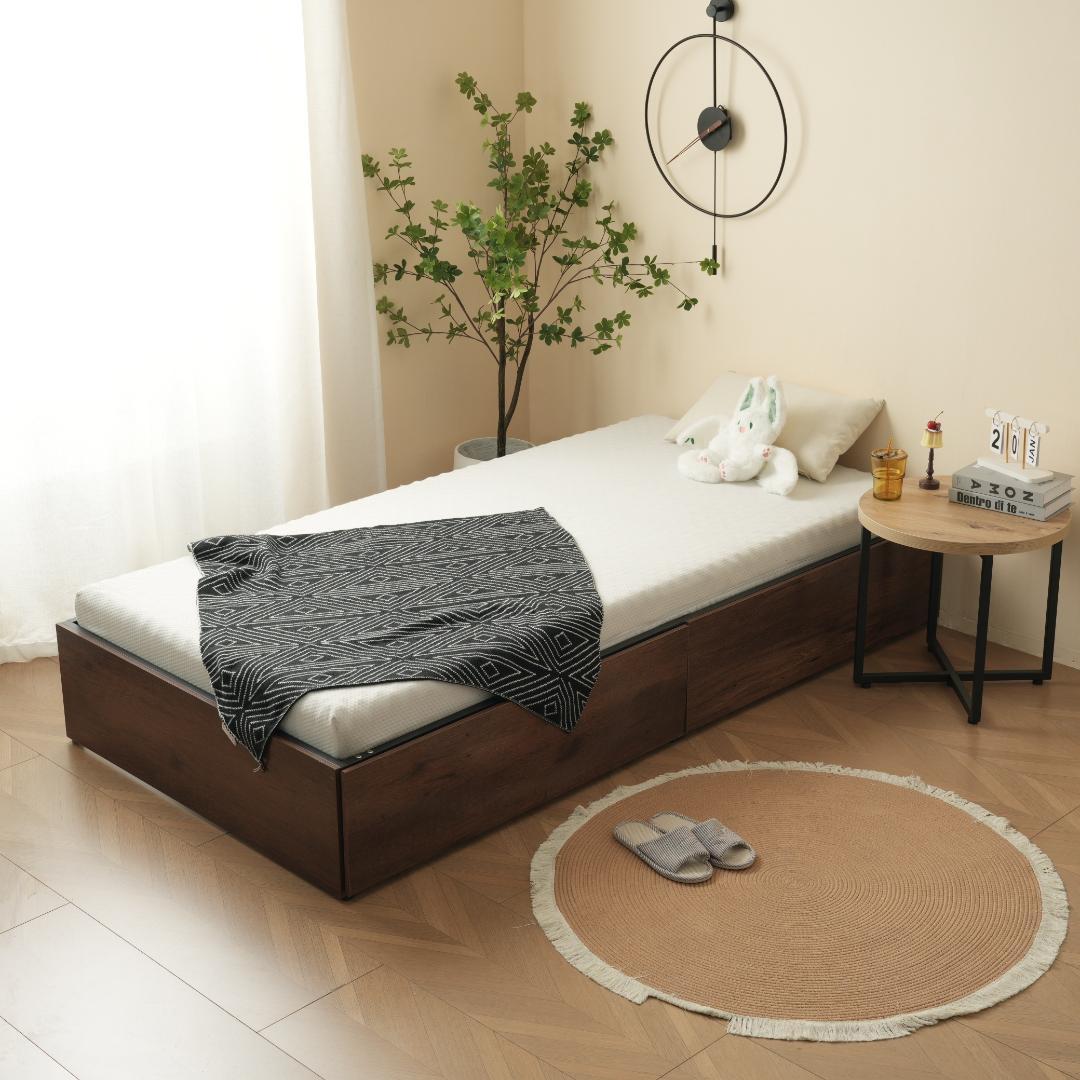 パイプベッド 折りたたみ ベッドフレーム シングル 軽量 持ち運び 収納引き出し