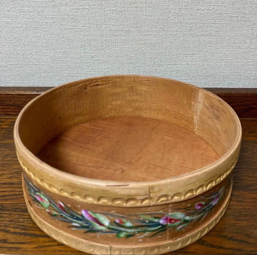 ロシア雑貨☆白樺べレスタ『スカーレット・ポピー』ラウンド収納boxマトリョーシカ