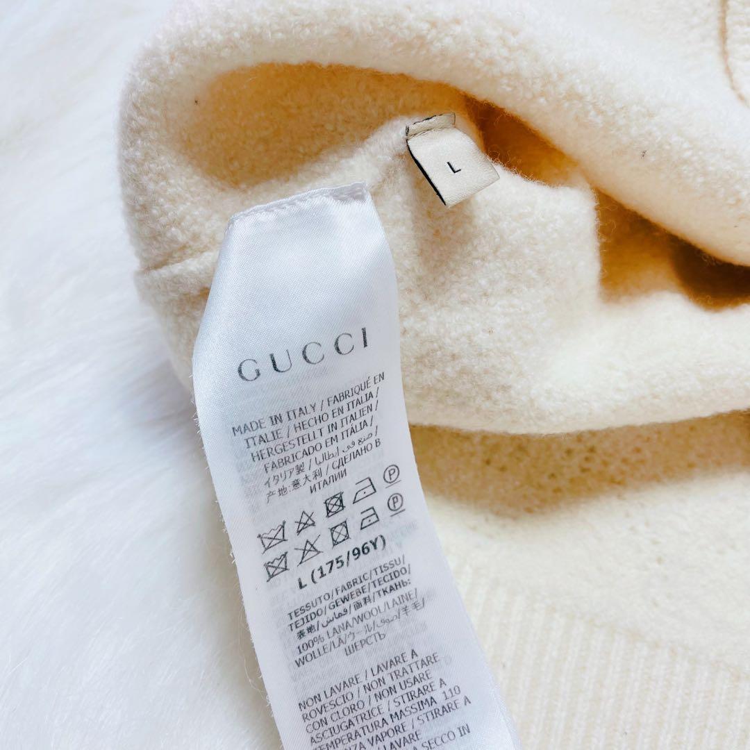 専用꧁美 品꧂ GUCCI グッチ　GG柄ニット アイボリー L 650676