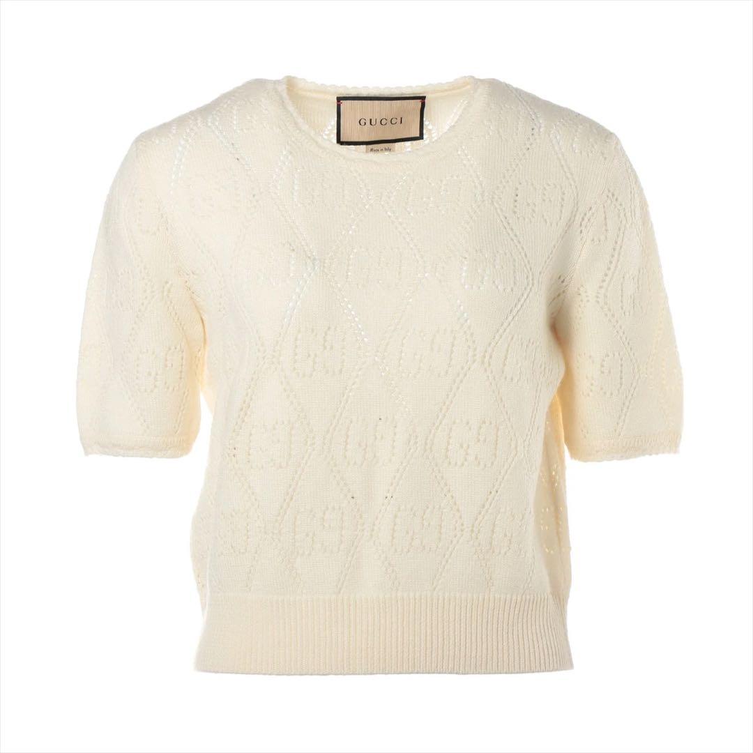 専用꧁美 品꧂ GUCCI グッチ　GG柄ニット アイボリー L 650676