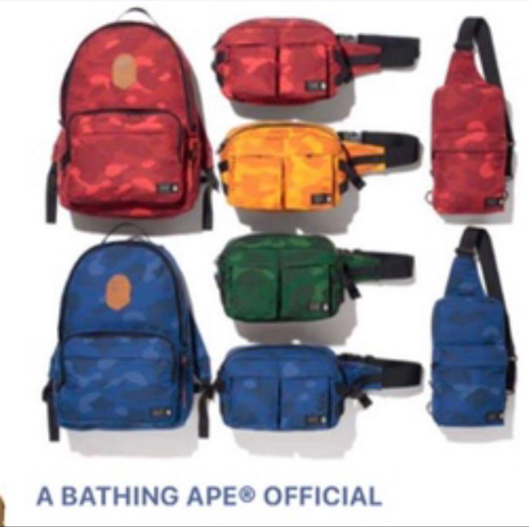 激レア 新品 BAPE × PORTER 迷彩 ポーター× エイプ ボディバッグ