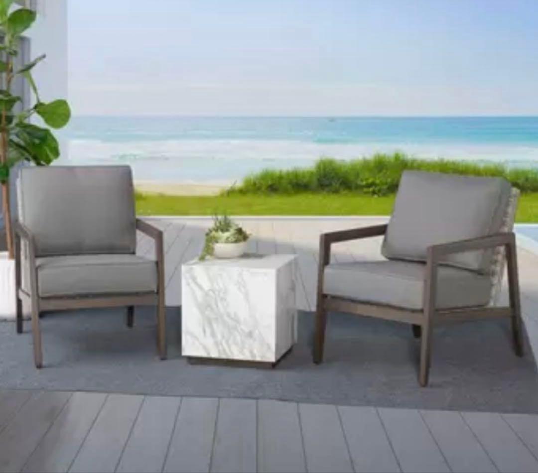 アジオ KEATS テーブル&チェア 3点セット 屋外家具 ミッドセンチュリー