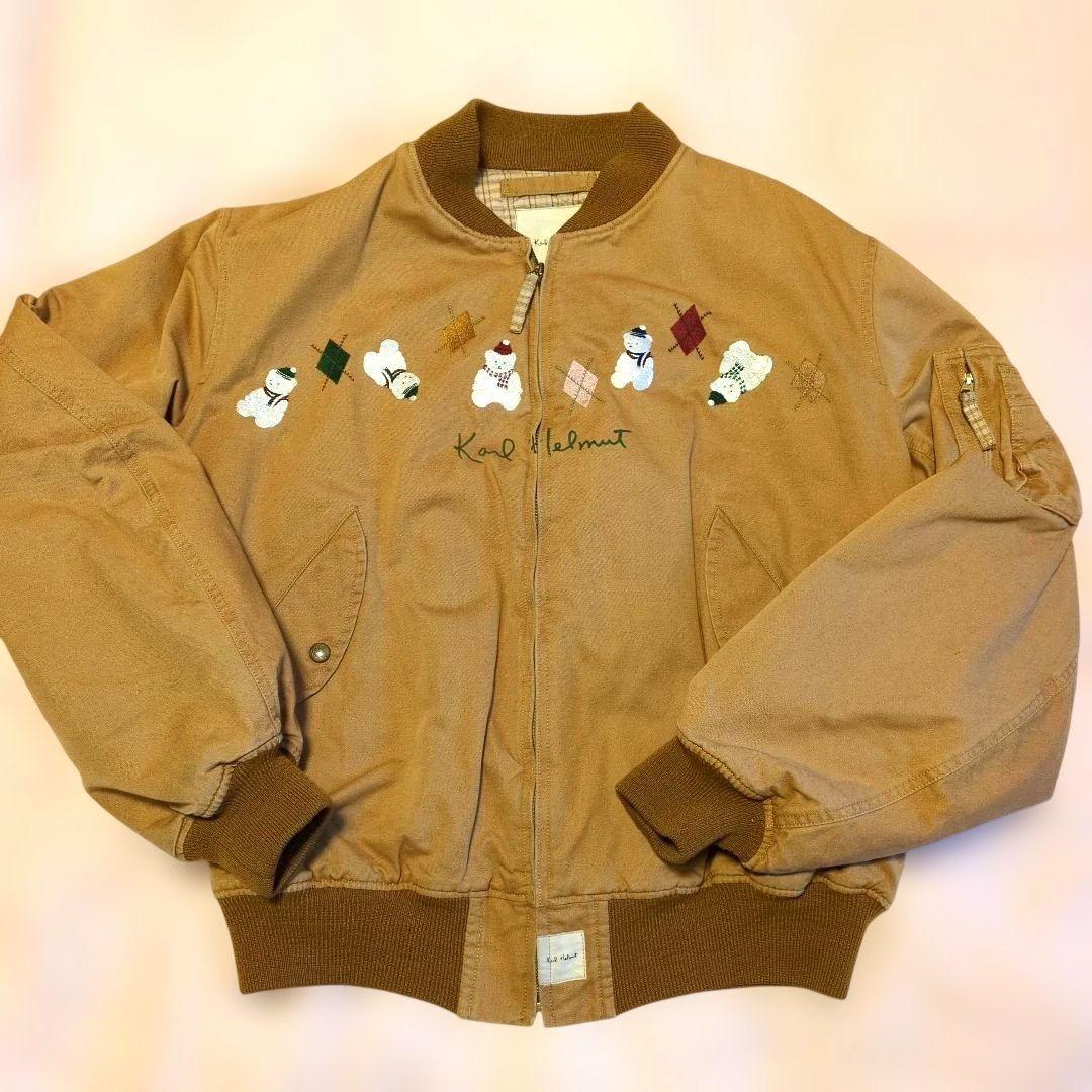 カールヘルム ブルゾン ヴィンテージ 雪だるま くま サイズ L