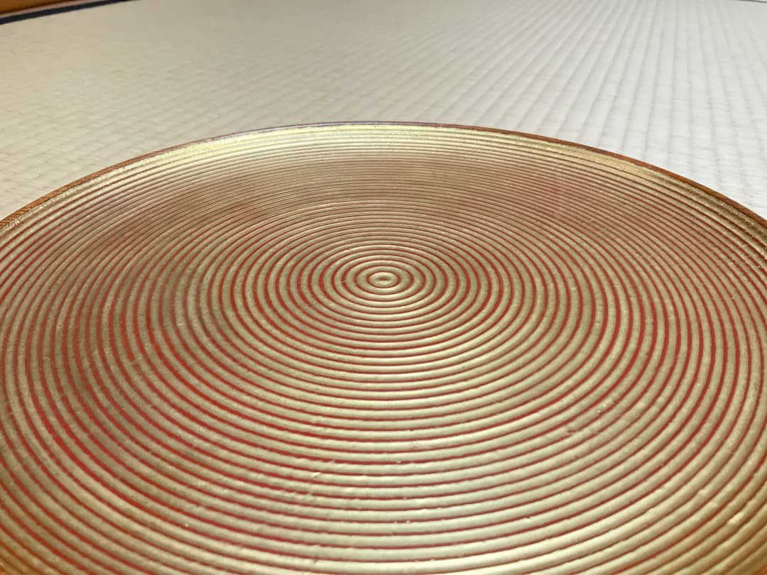 萩井好斎　ろくろ目足付菓子器072