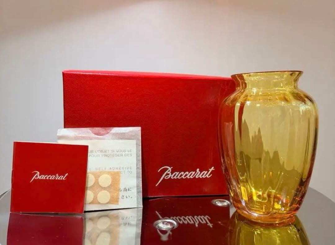 Baccarat アンバークリスタル花瓶
