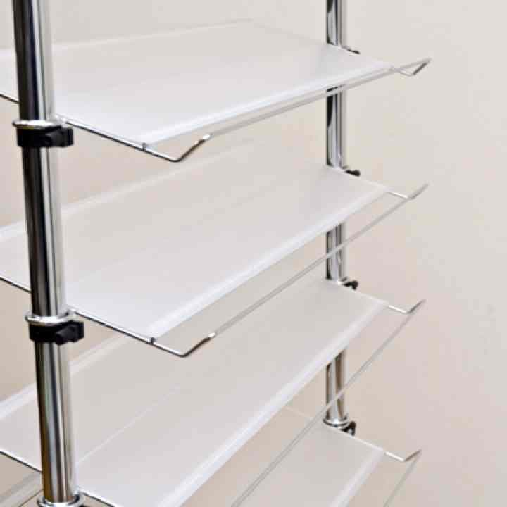 定価31000円！つっぱり式シューズラック　BK/CM/WH