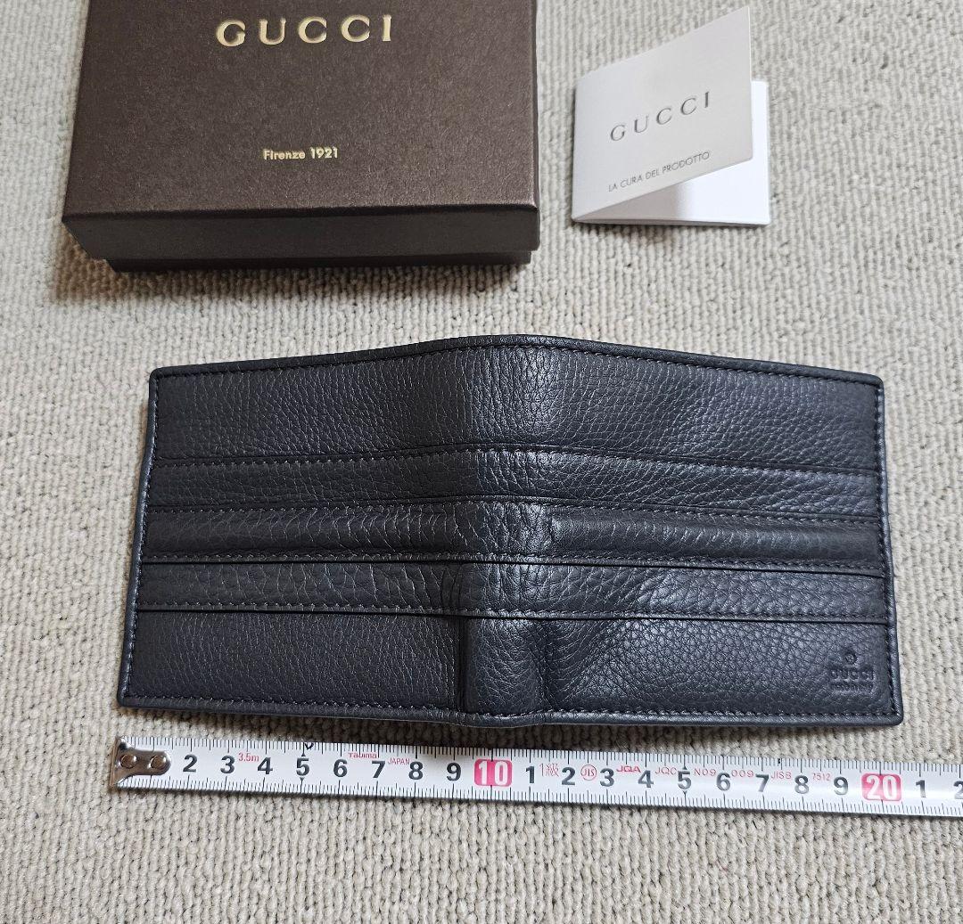 【新品未使用】GUCCI 二つ折り財布 革 レザー