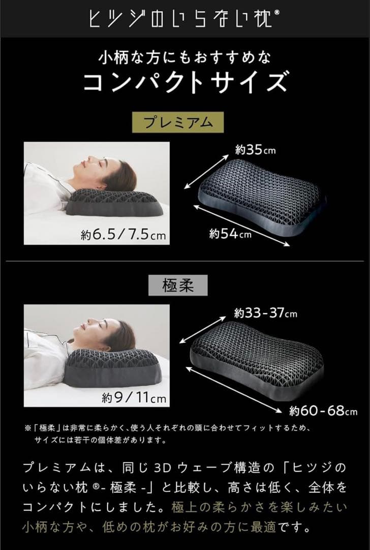 ヒツジのいらない枕 プレミアム/サラサラまくらカバー付