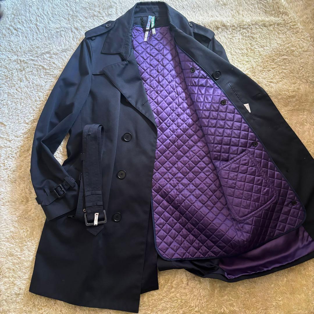 美品　ポールスミス　トレンチコート　キルティング　ライナー　XLネイビー　濃紺