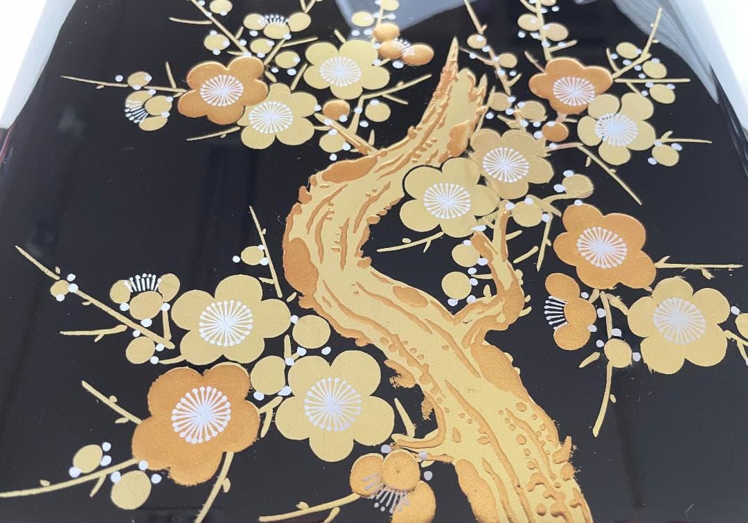 重箱 おせち 三段重 木製扇面花丸松竹梅蒔絵 溜内朱 6.5寸 20cm 漆器